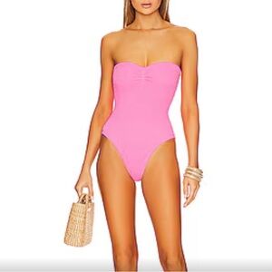 Hunza G Pink One Piece Swimsuit